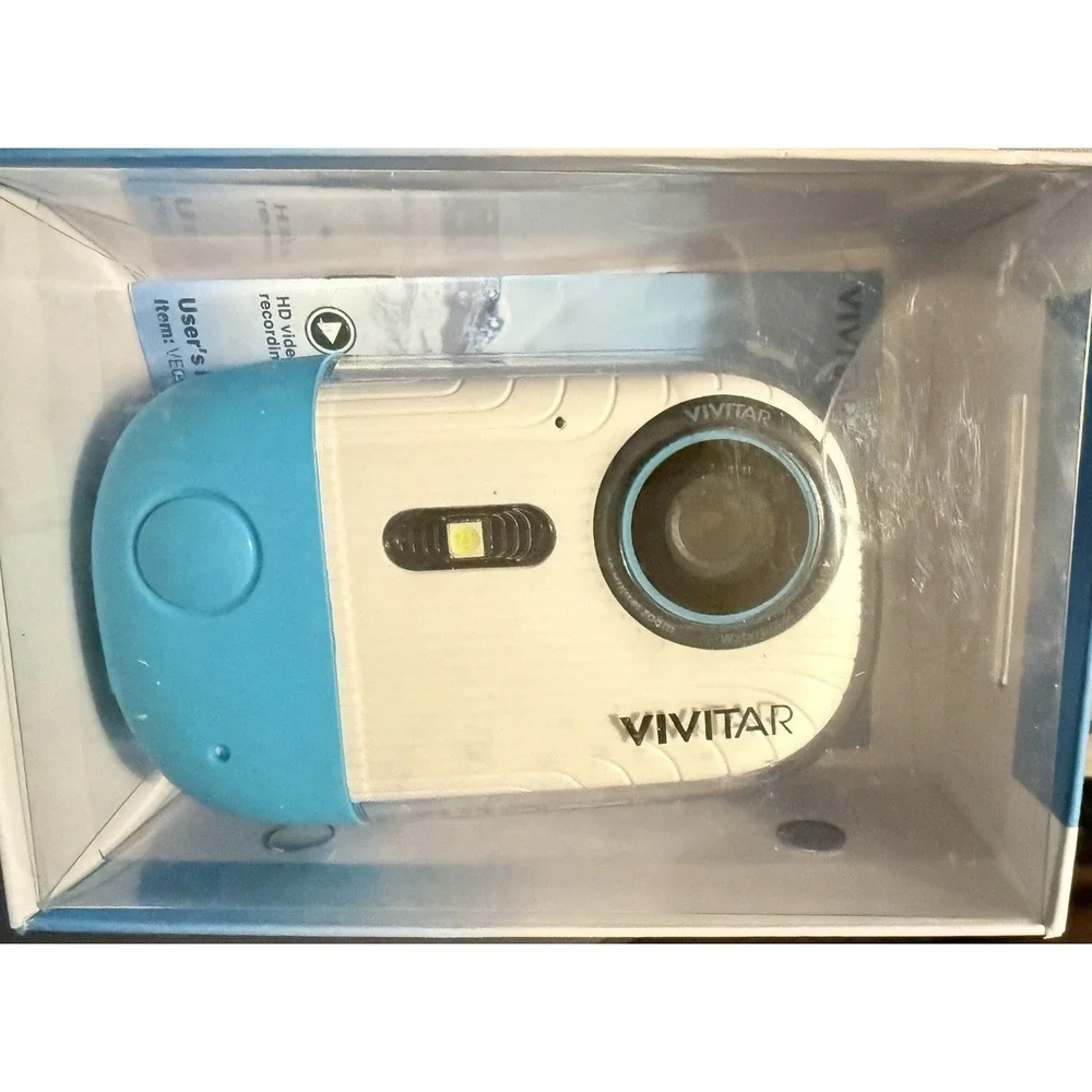 Vivitar‎ Aqua Snap Underwater Camera 18MP 2.4 in Screen Waterproof HD Blue/White